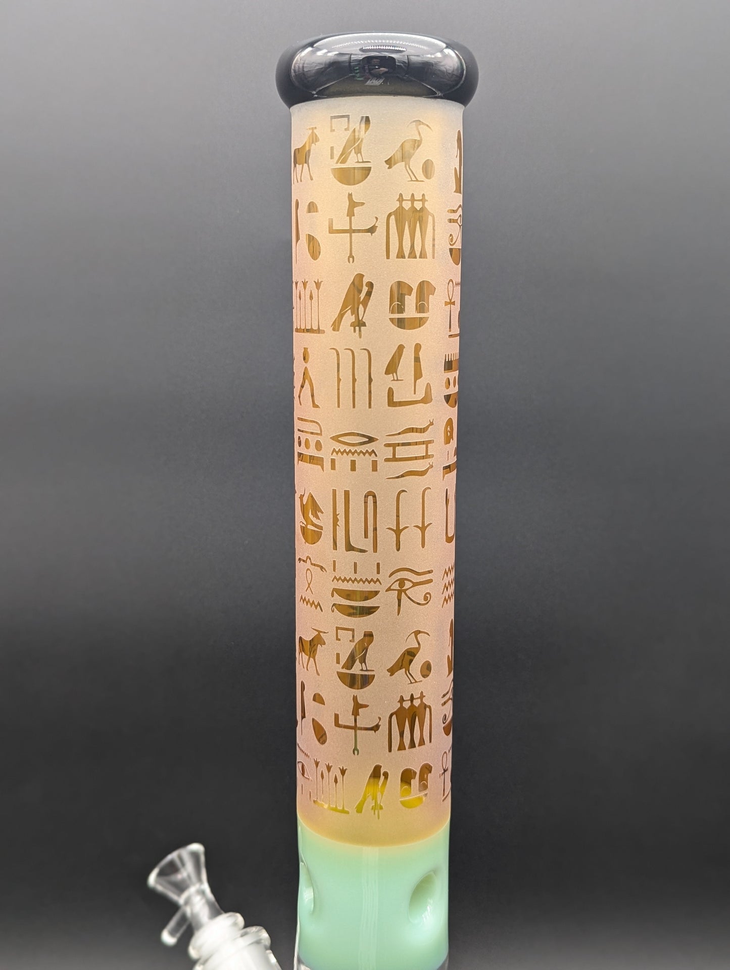 Egyptian Sandblasted 18" Beaker Bong-Avernic Smoke Shop