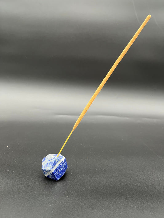 Faceted Incense Holder | Lapis Lazuli