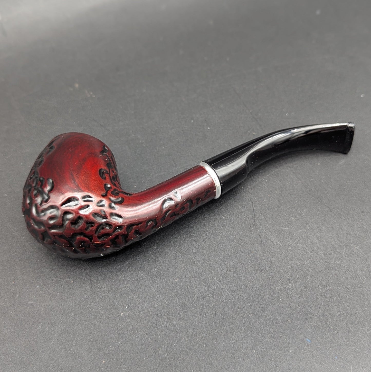 Faux Wood Textured 6" Sherlock Pipe-Avernic Smoke Shop