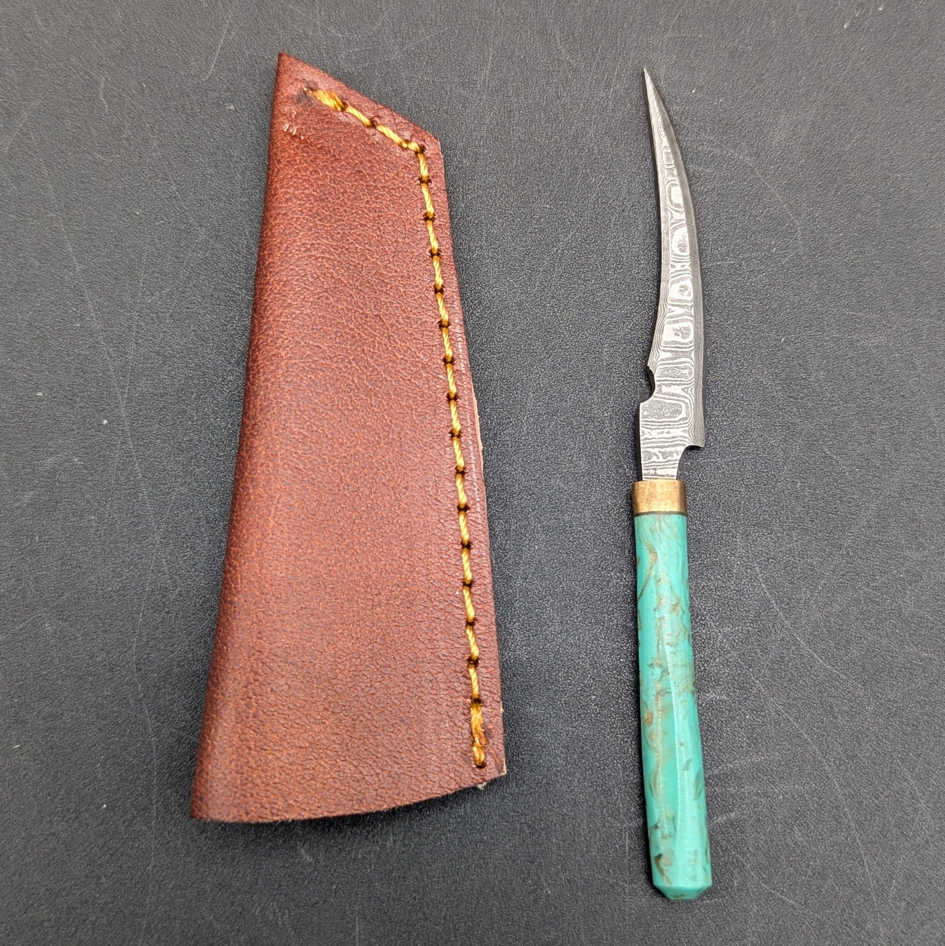 Filet Knife Damascus Steel Dab Tool-Avernic Smoke Shop
