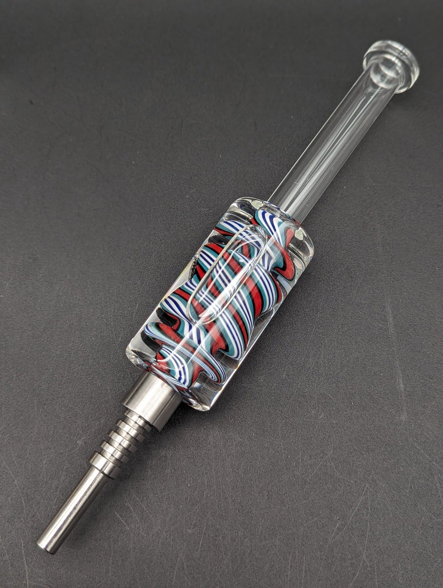Freezable Glycerin Dab Straw w/ Stainless Steel Tip | 8.25"-Avernic Smoke Shop