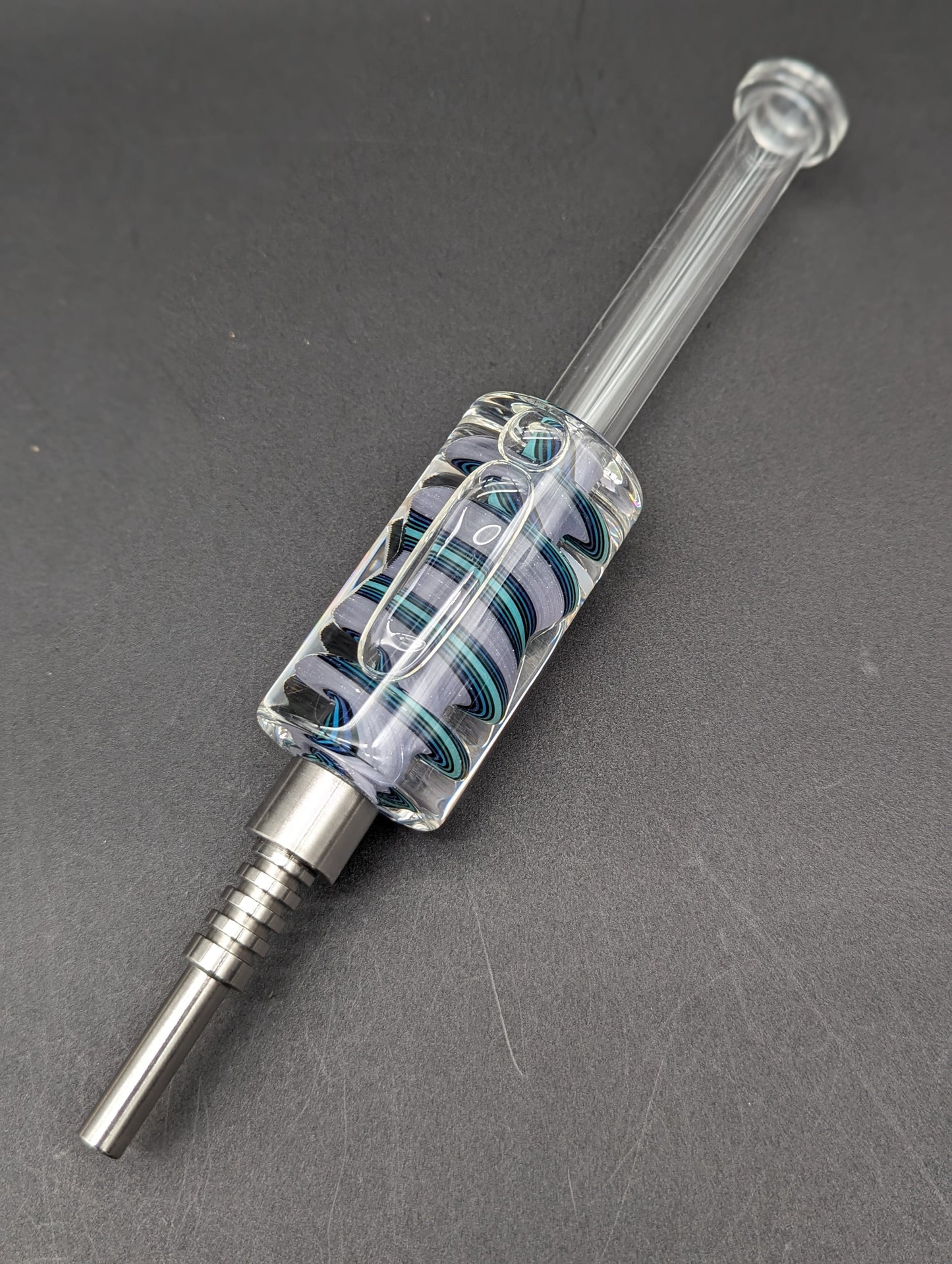 Freezable Glycerin Dab Straw w/ Stainless Steel Tip | 8.25"-Avernic Smoke Shop