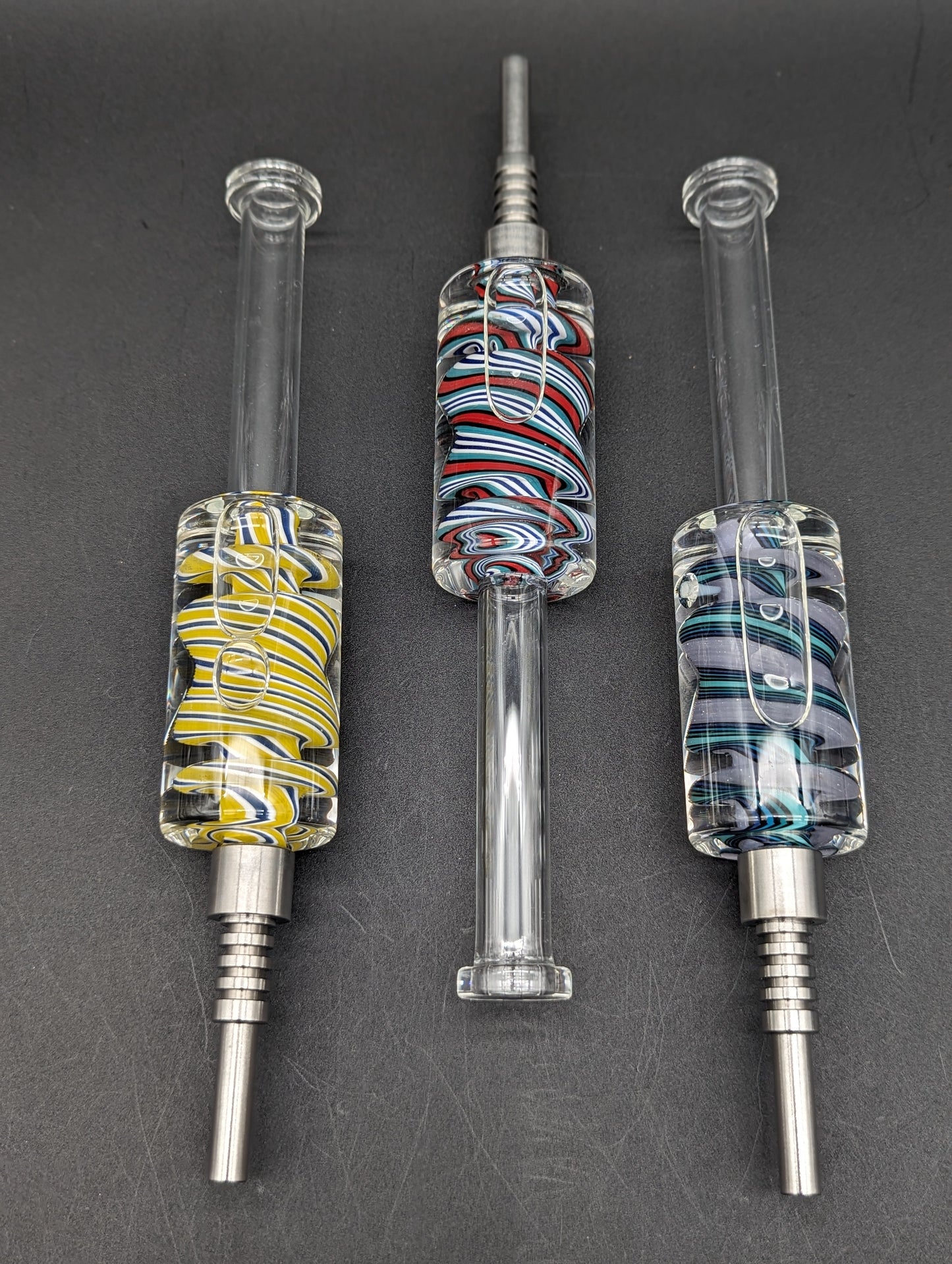 Freezable Glycerin Dab Straw w/ Stainless Steel Tip | 8.25"-Avernic Smoke Shop