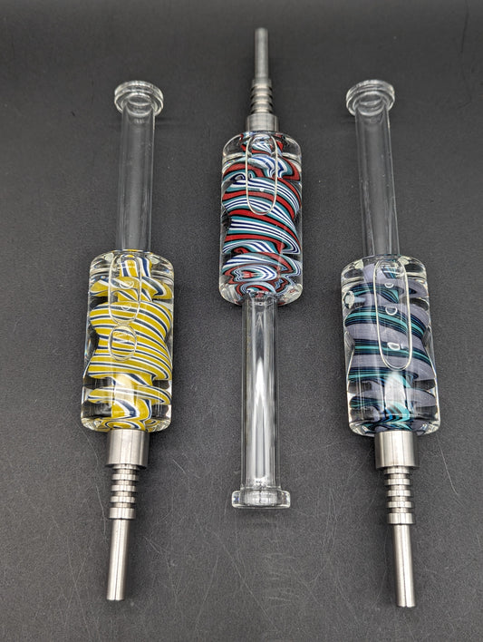 Freezable Glycerin Dab Straw w/ Stainless Steel Tip | 8.25"-Avernic Smoke Shop