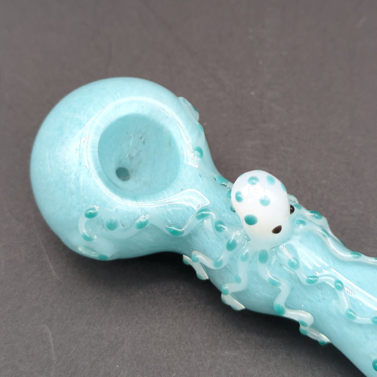 Friendly Octopus Glass Spoon Pipe 4"