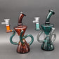 Full Color Dual Chamber Recycler Bong