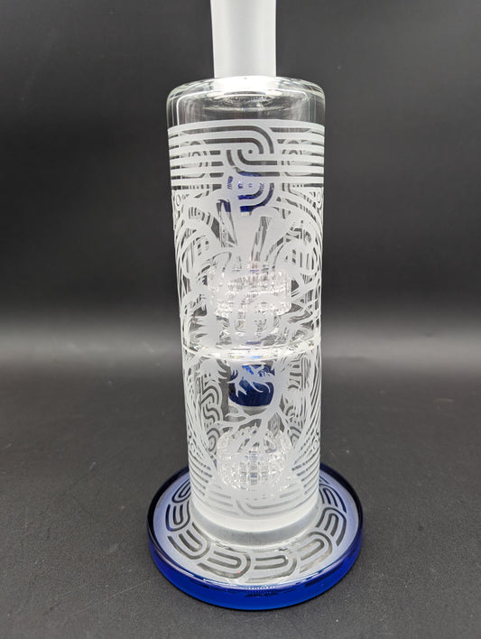 Fully Sandblasted Dual Matrix Bong