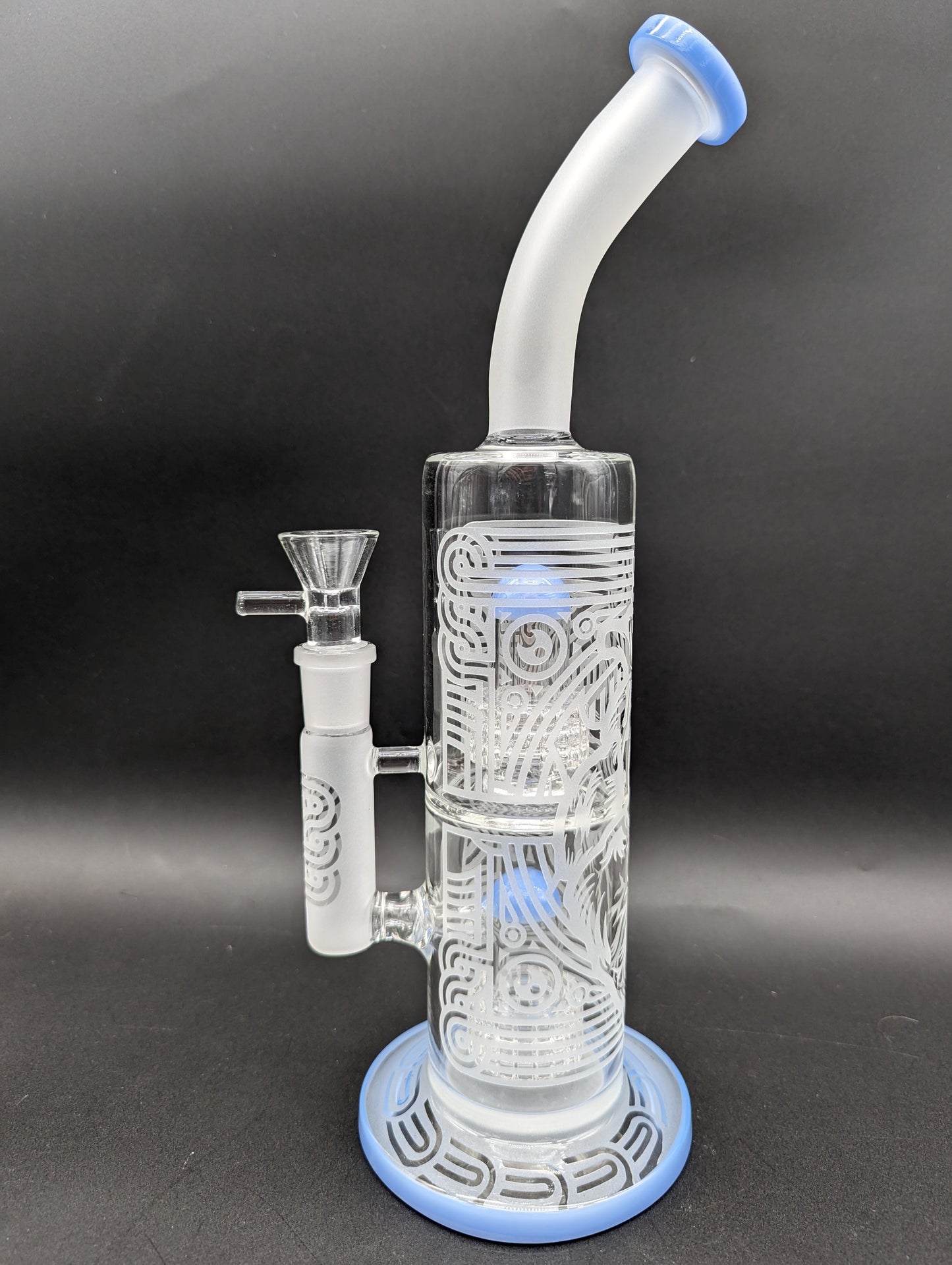 Fully Sandblasted Dual Matrix Bong