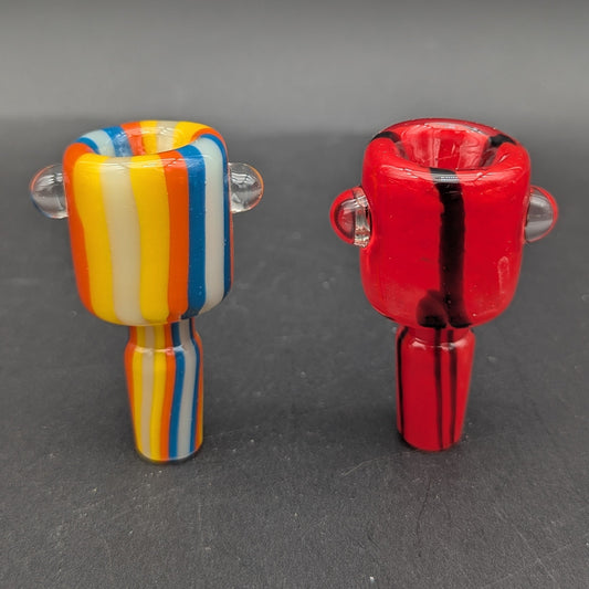 Fully Worked Multi Color Bowl w/ Studs 14mm-Avernic Smoke Shop