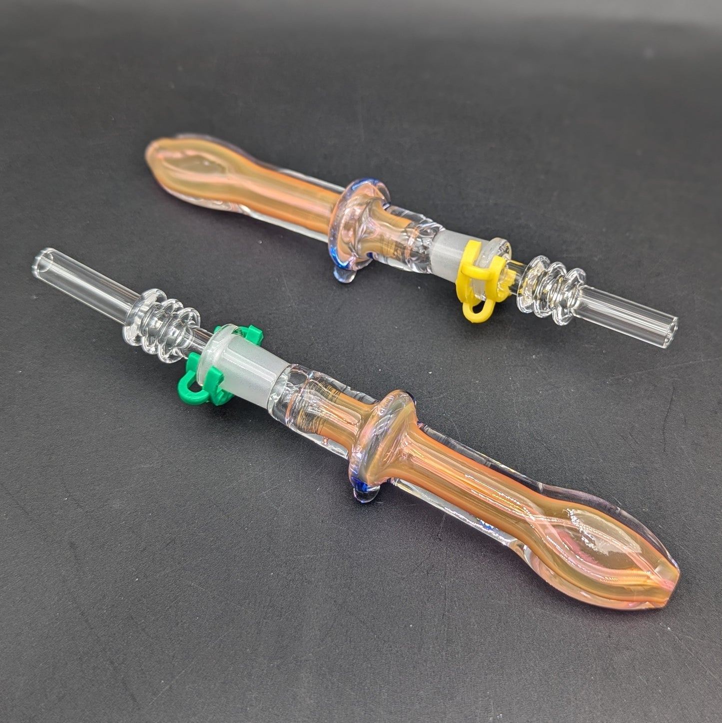 Fumed Glass Honey Dab Straw