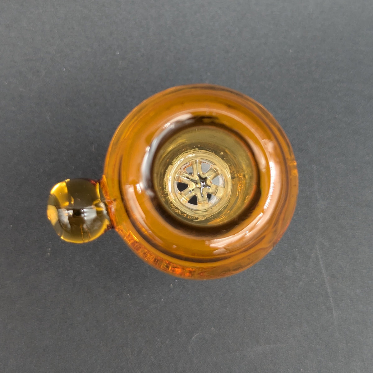 Glass Herb Slide w/ Thick Handle and Screen 14mm Male-Avernic Smoke Shop
