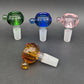 Glass Herb Slide w/ Thick Handle and Screen 14mm Male-Avernic Smoke Shop