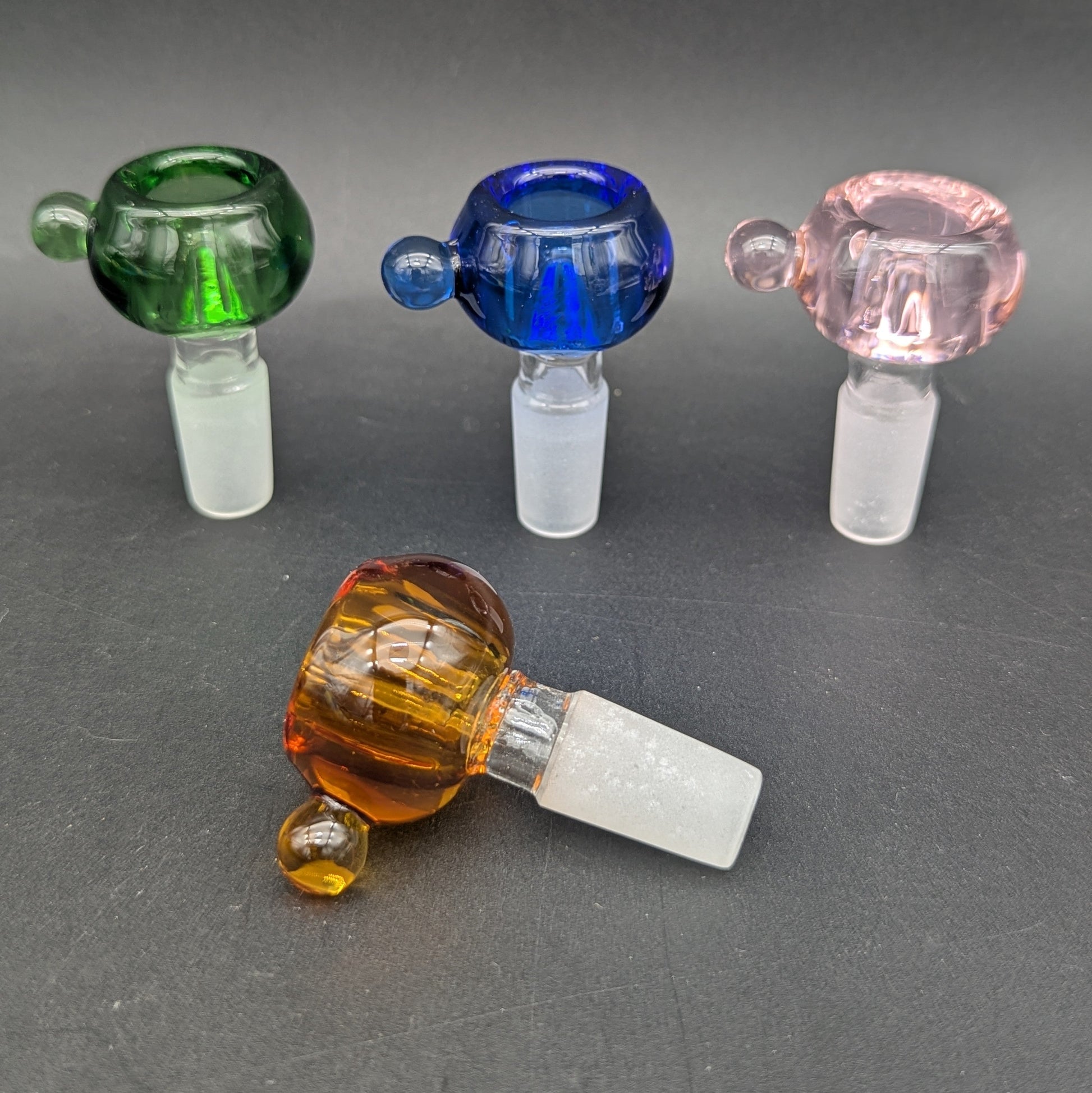 Glass Herb Slide w/ Thick Handle and Screen 14mm Male-Avernic Smoke Shop