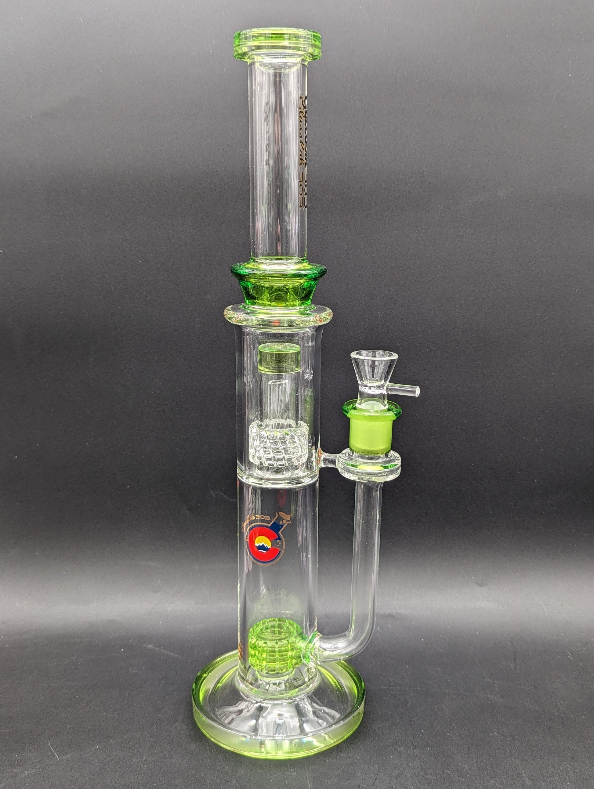 Glasslab 303 16" Dual Perc Straight Tube-Avernic Smoke Shop