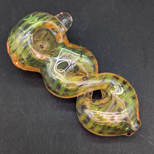 Gold Fumed 4" Twisted Spoon Pipe