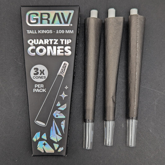 GRAV® - Tall Kings Pre-Rolled Cones with Quartz Tip (3ct)
