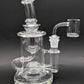 Greek Glass 7.5" Klein Recycler Rig