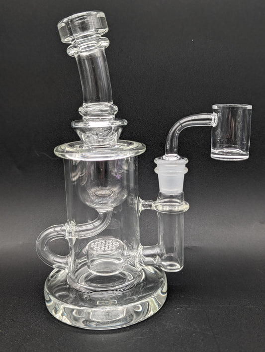 Greek Glass 7.5" Klein Recycler Rig