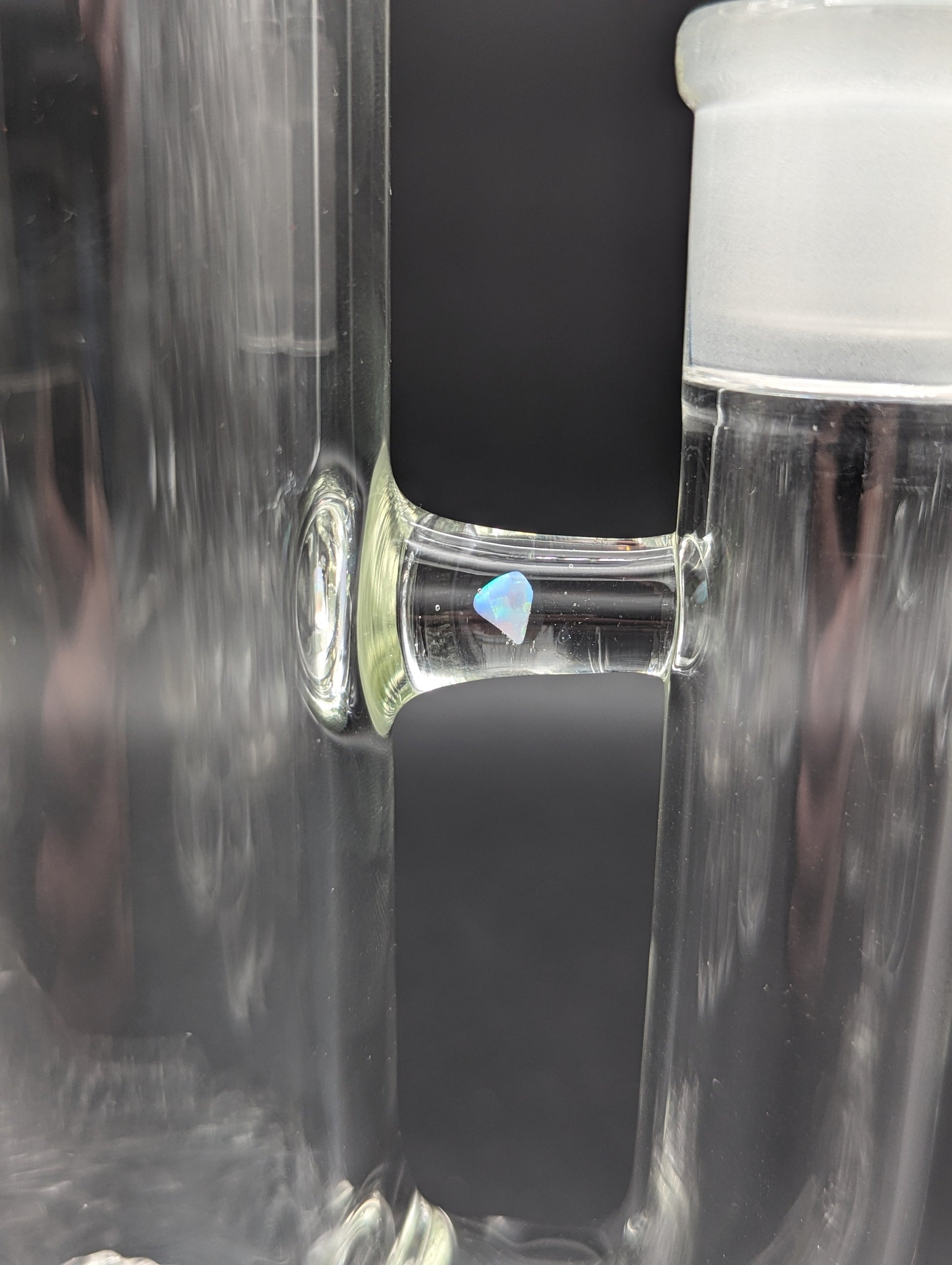 Greek Glass Dual Grid Natty Neck w/ Opal-Avernic Smoke Shop