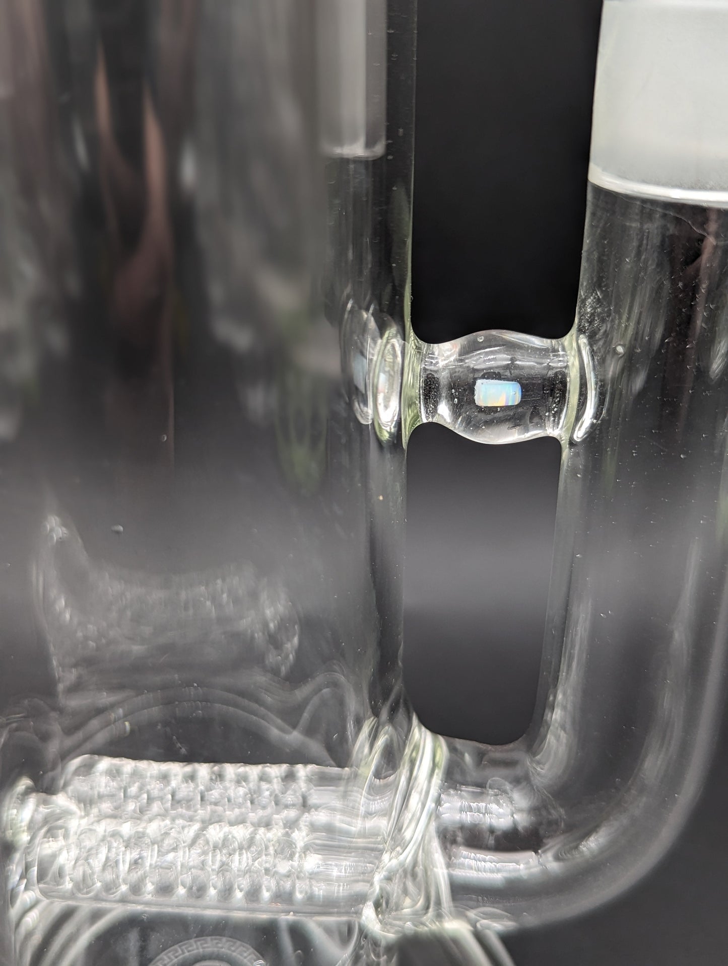 Greek Glass Dual Inline Tube w/ Opal-Avernic Smoke Shop