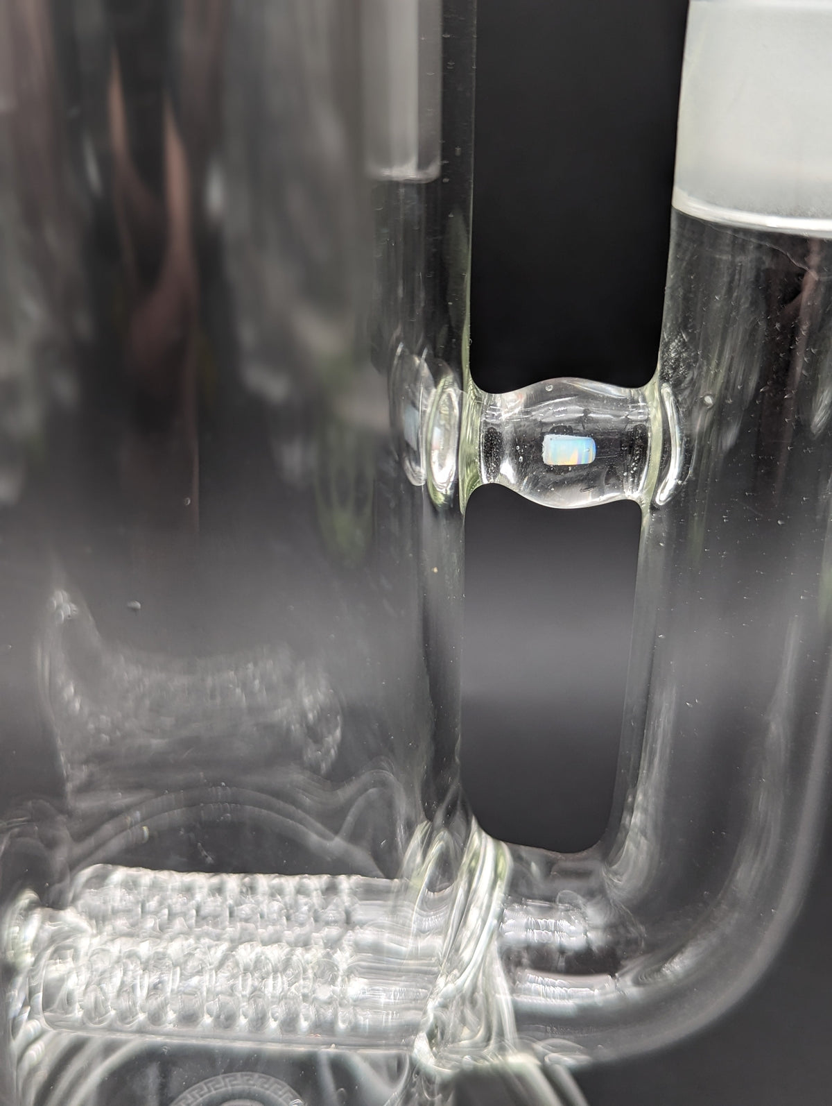 Greek Glass Dual Inline Tube w/ Opal-Avernic Smoke Shop