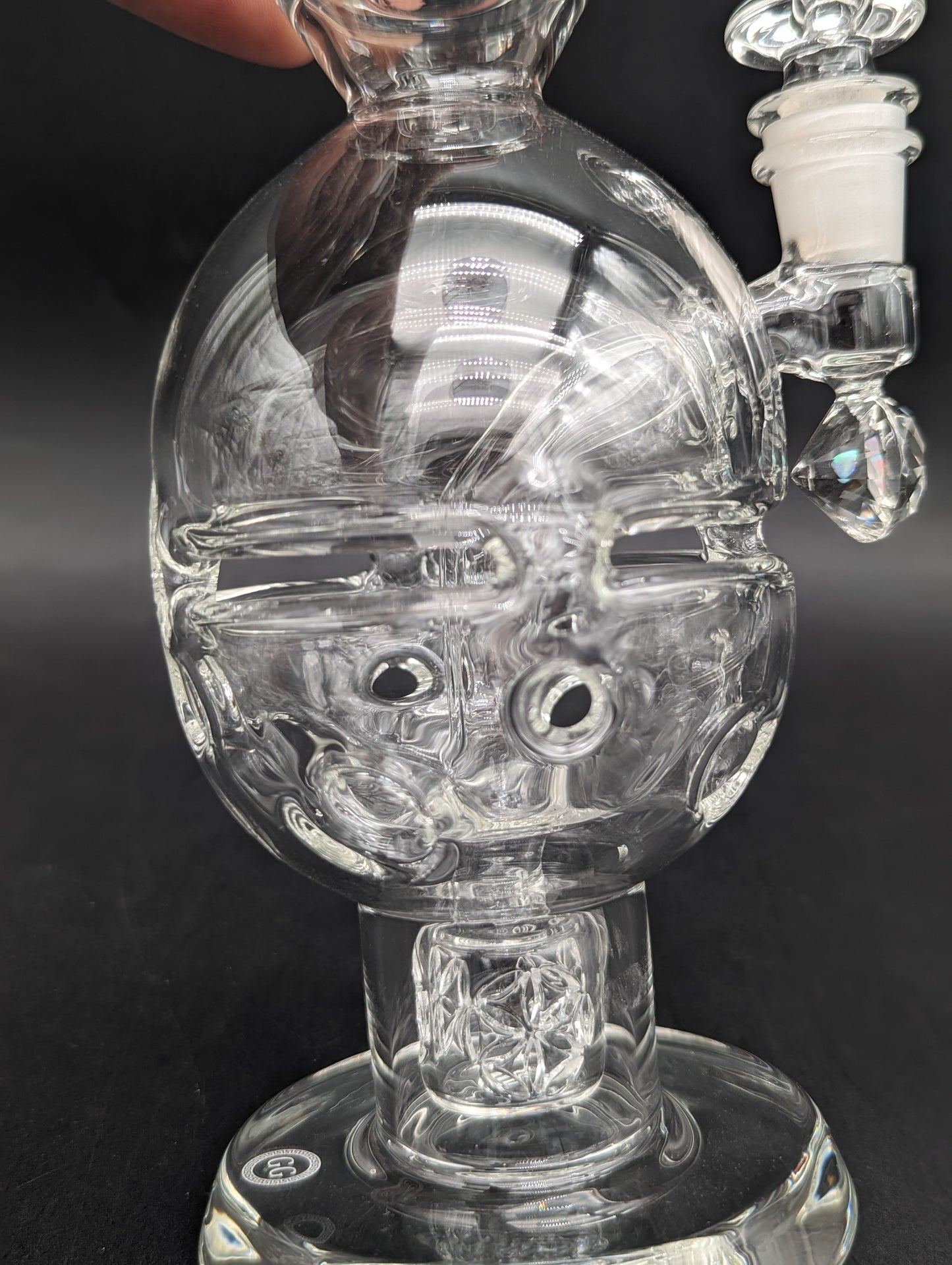 Greek Glass Faceted Fab Egg Dab Rig-Avernic Smoke Shop