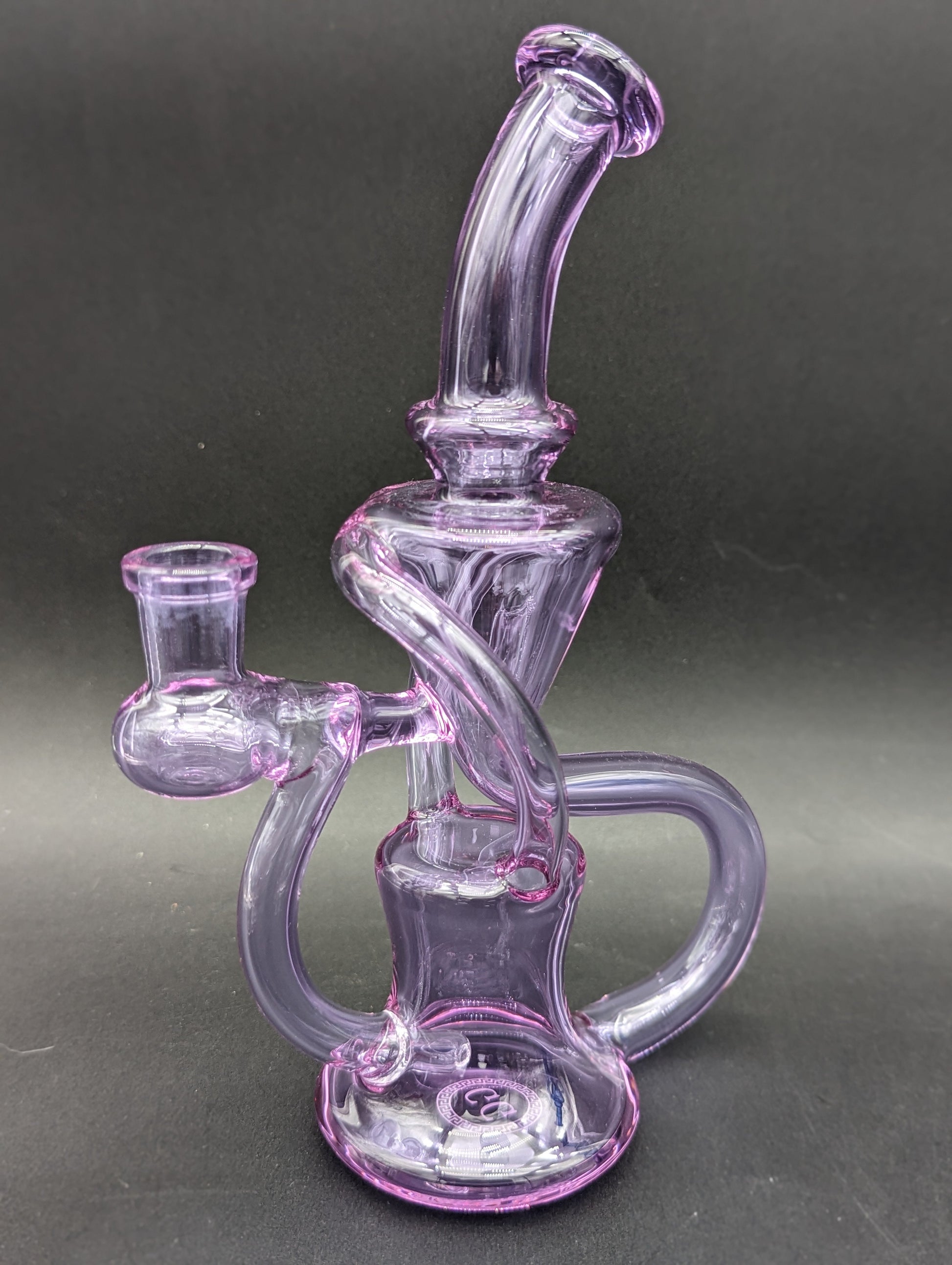 Greek Glass Floating Recycler Dab Rig-Avernic Smoke Shop