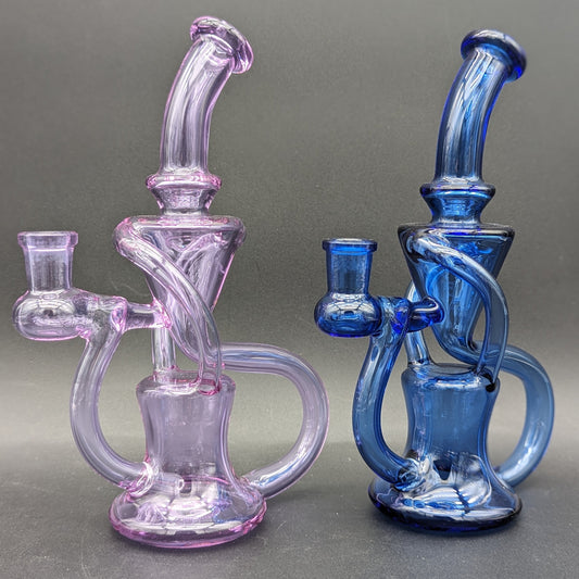 Greek Glass Floating Recycler Dab Rig-Avernic Smoke Shop