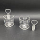 Greek Glass Heart Shaped Qtip & Iso Holder-Avernic Smoke Shop