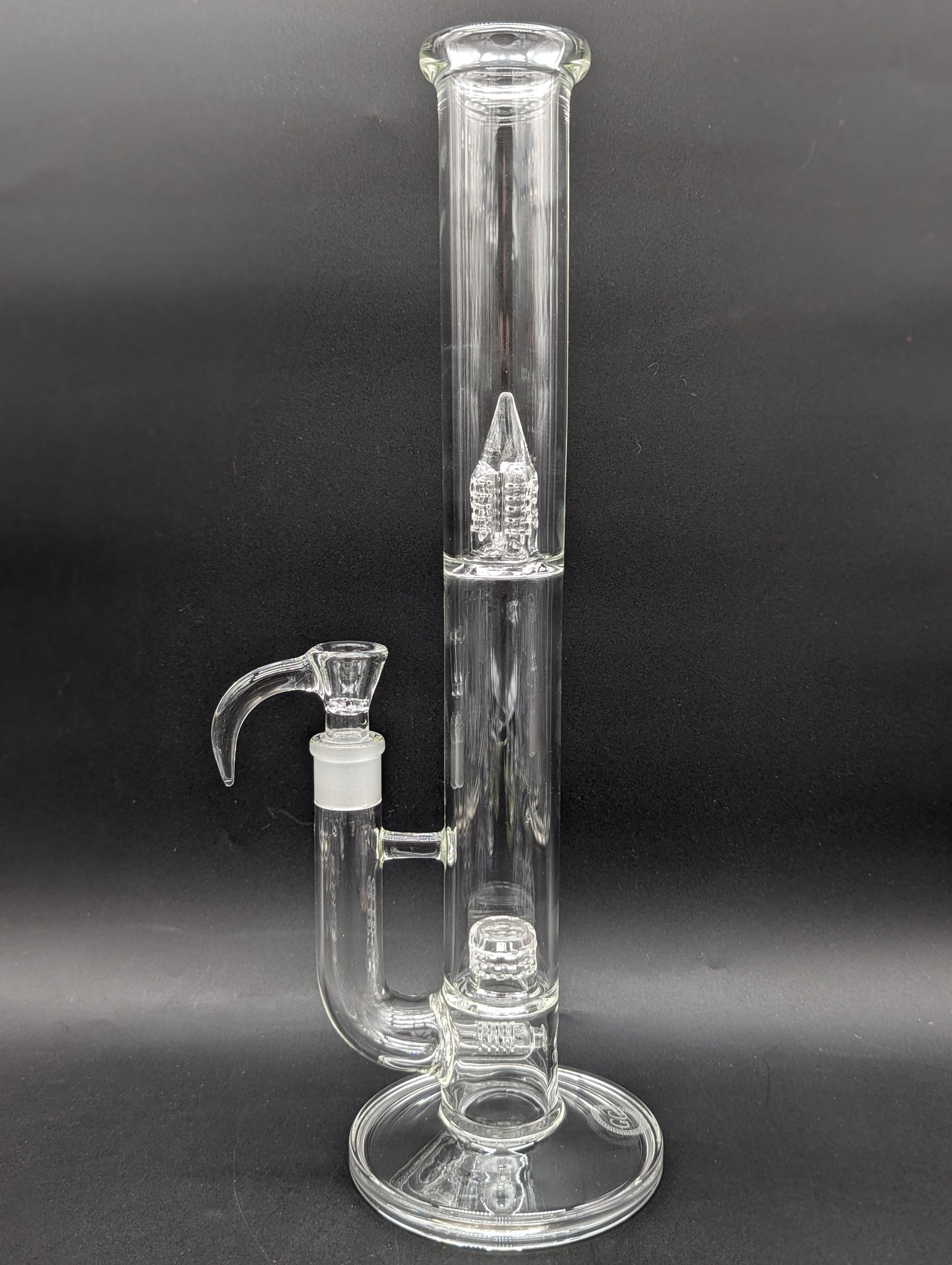 Greek Glass Inline to 360 Grid Cap Tube-Avernic Smoke Shop