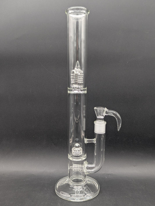 Greek Glass Inline to 360 Grid Cap Tube w/ Opal