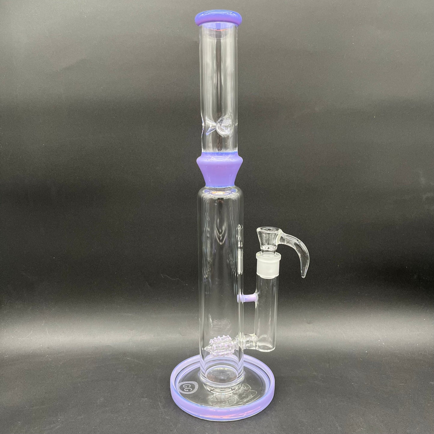 Greek Glass Kingstem Perc w/ Splash Guard-Avernic Smoke Shop