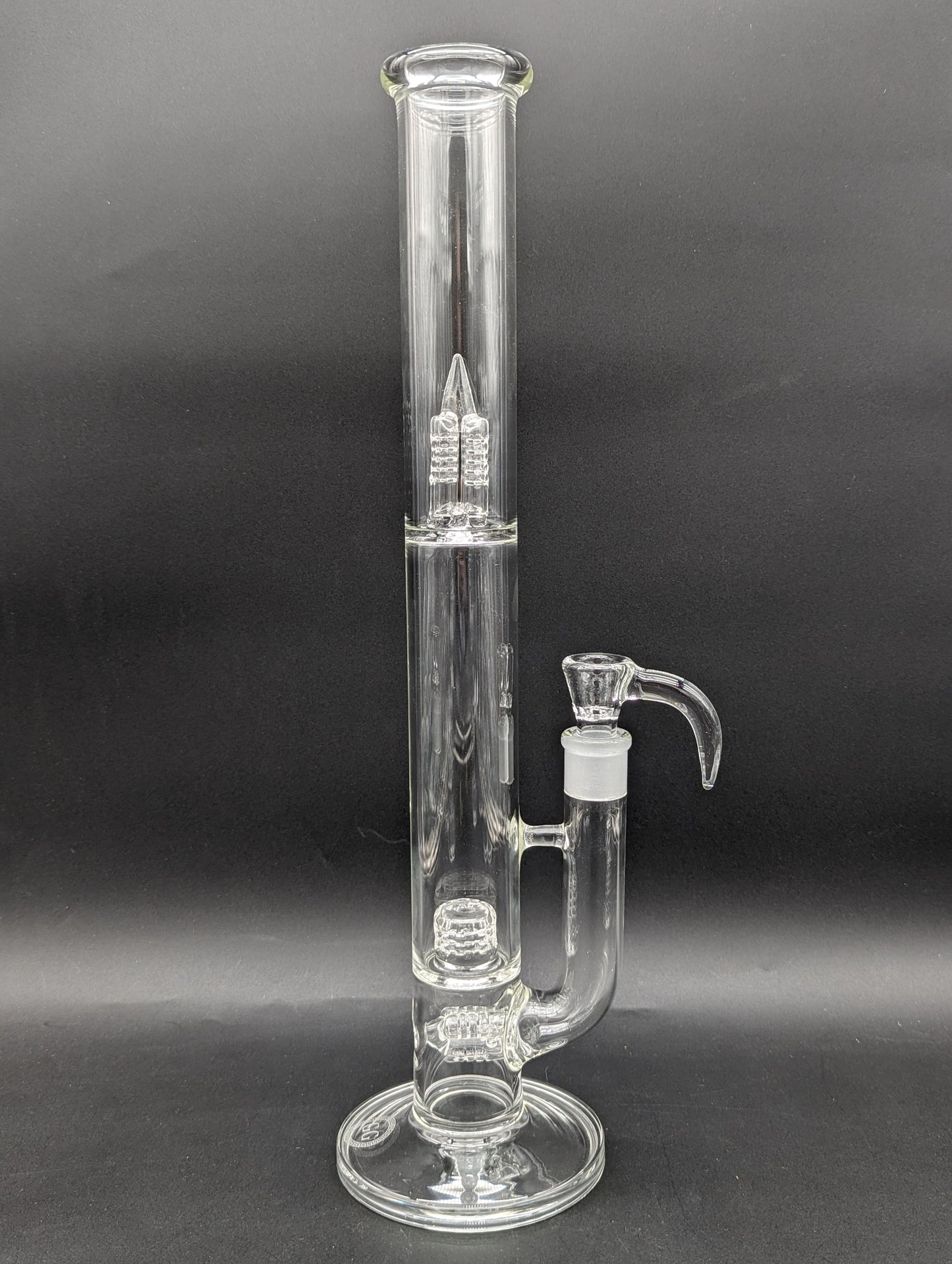 Greek Glass Threeline to 360 Grid Cap Tube-Avernic Smoke Shop