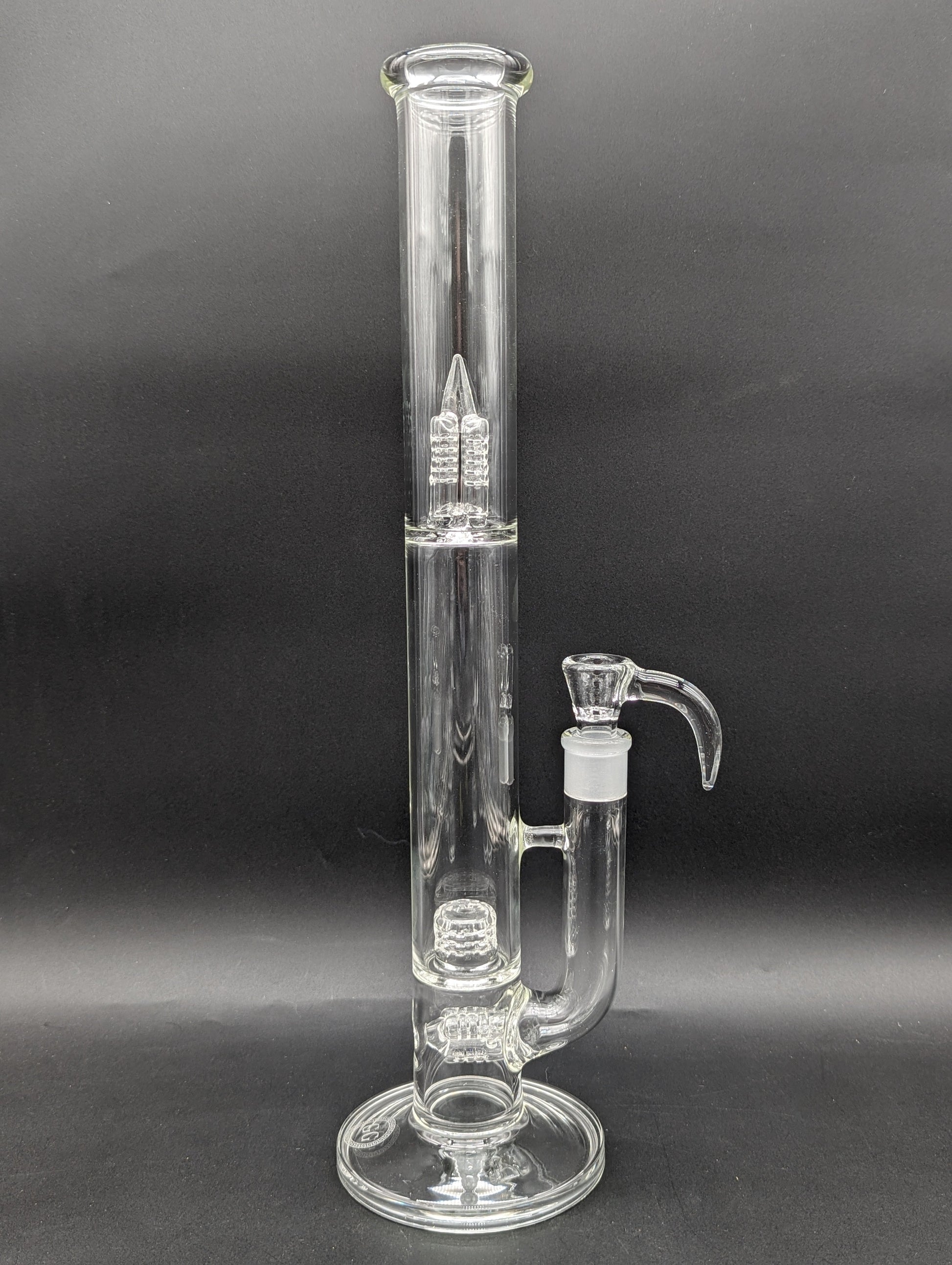 Greek Glass Threeline to 360 Grid Cap Tube-Avernic Smoke Shop