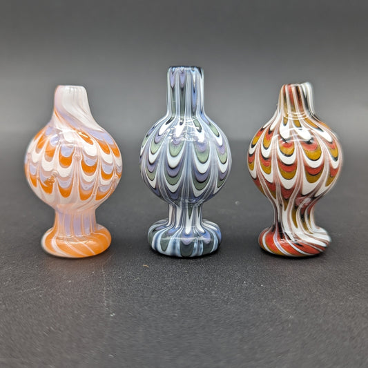 Marble Dip Swirl Ball Carb Cap | 27mm-Avernic Smoke Shop