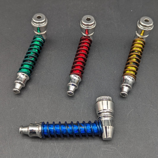 Metal Coiled Hand Pipes w/ Screen