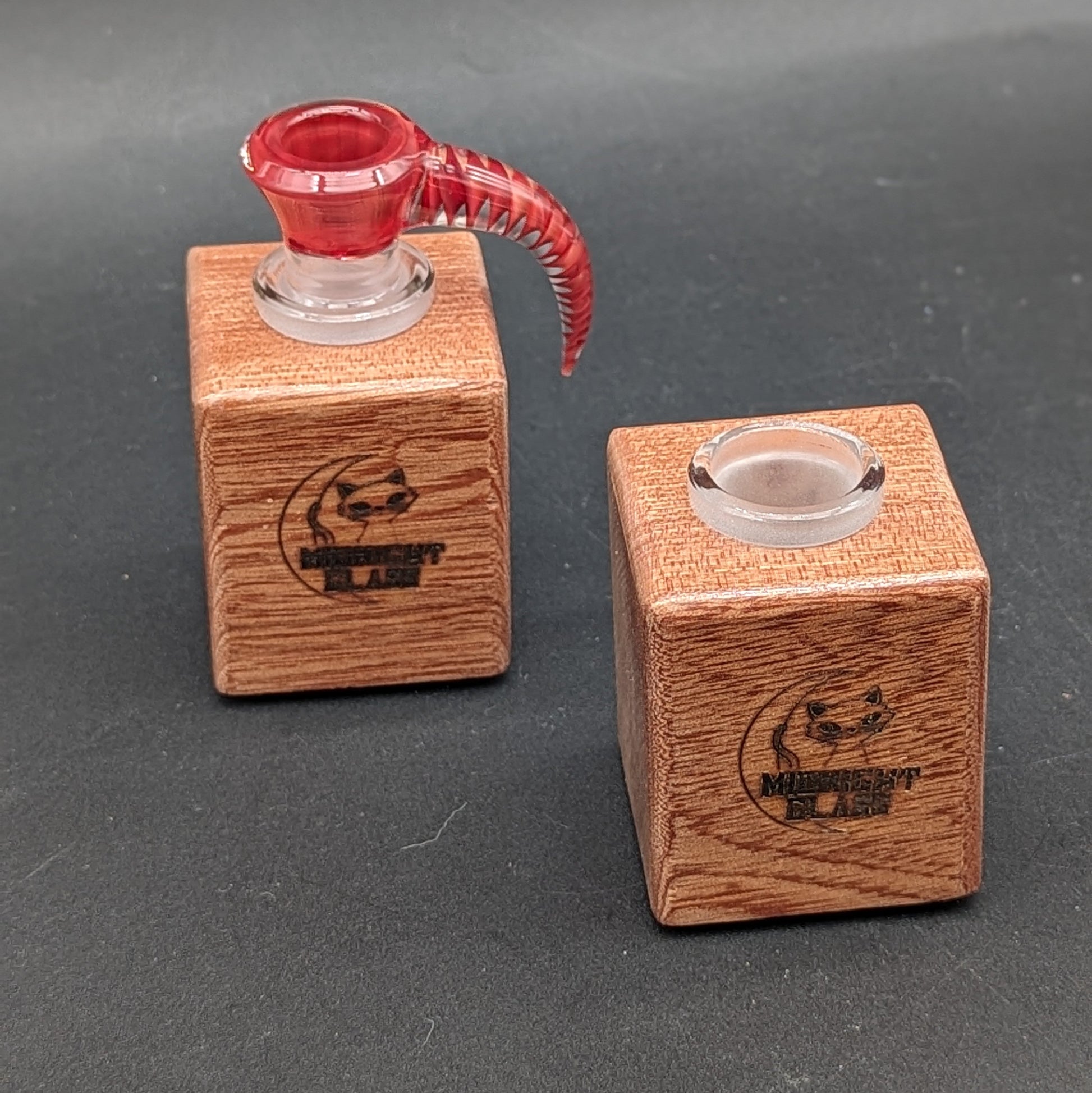 Midnight Glass - 1 Piece Wooden 18mm Slide Holders-Avernic Smoke Shop