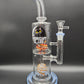 Midnight Glass 11" Double Chamber Swirled Water Pipe-Avernic Smoke Shop