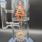 Midnight Glass 11" Double Chamber Swirled Water Pipe-Avernic Smoke Shop