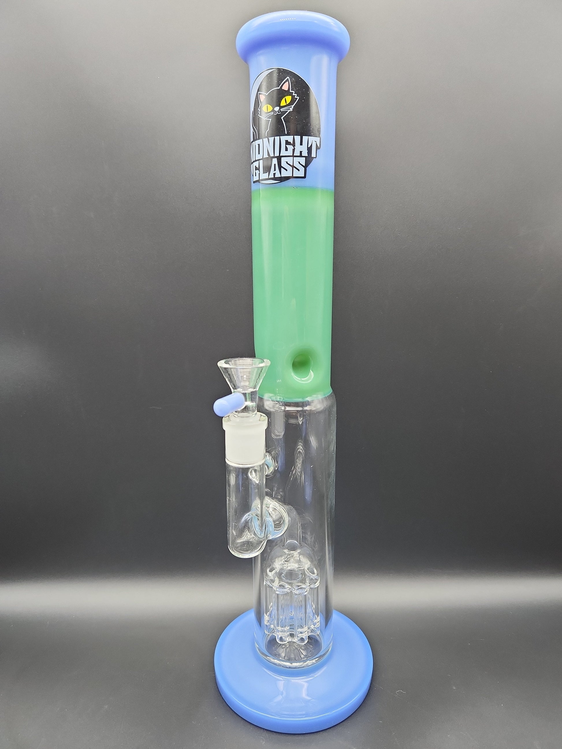 Midnight Glass 14.5" Straight Tube w/ Tree Perc-Avernic Smoke Shop