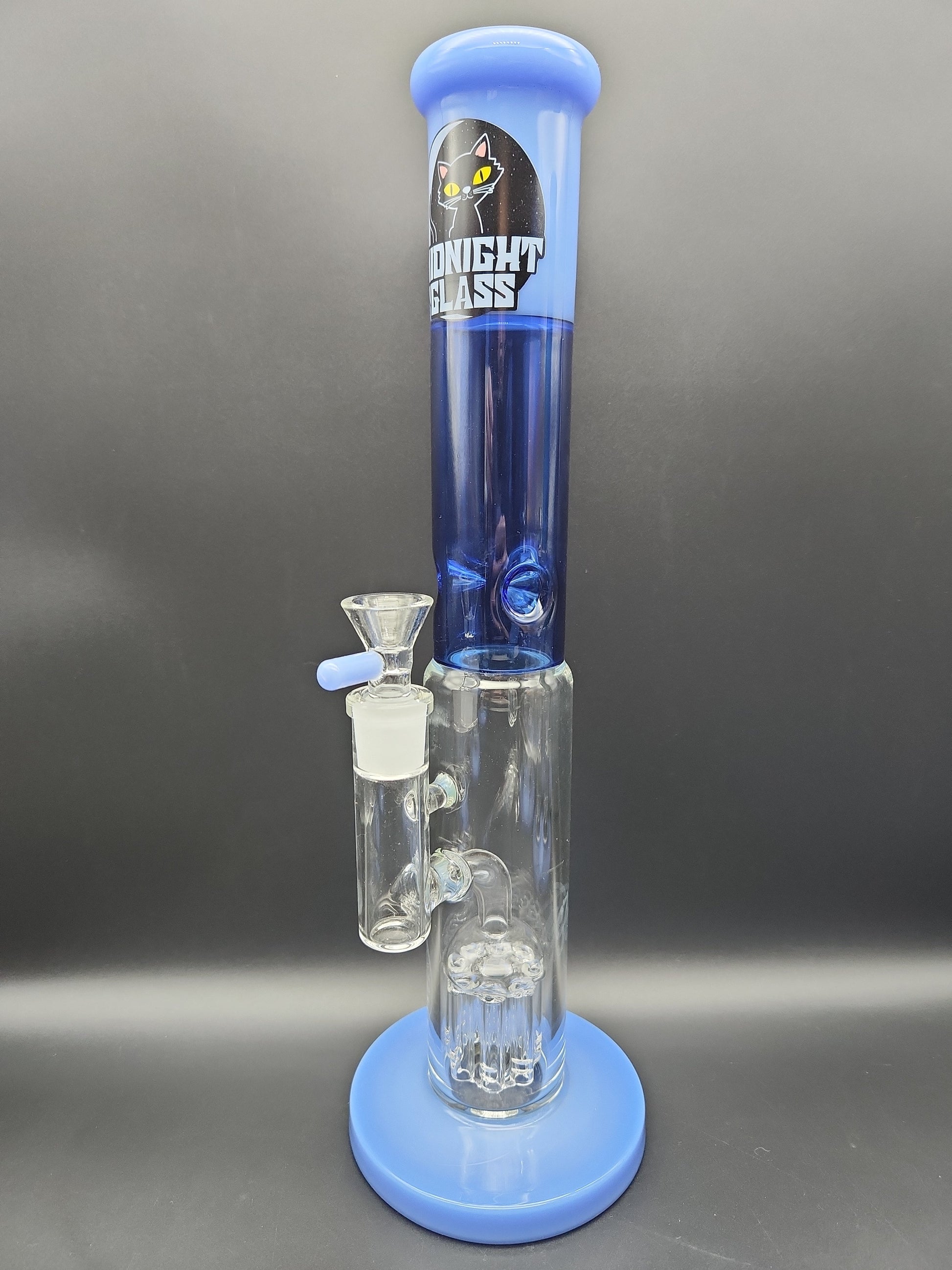 Midnight Glass 14.5" Straight Tube w/ Tree Perc-Avernic Smoke Shop