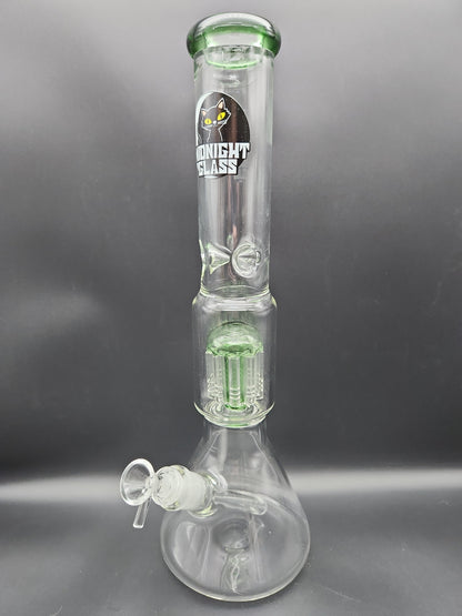 Midnight Glass 15.5" Classic Beaker w/ Tree Perc-Avernic Smoke Shop
