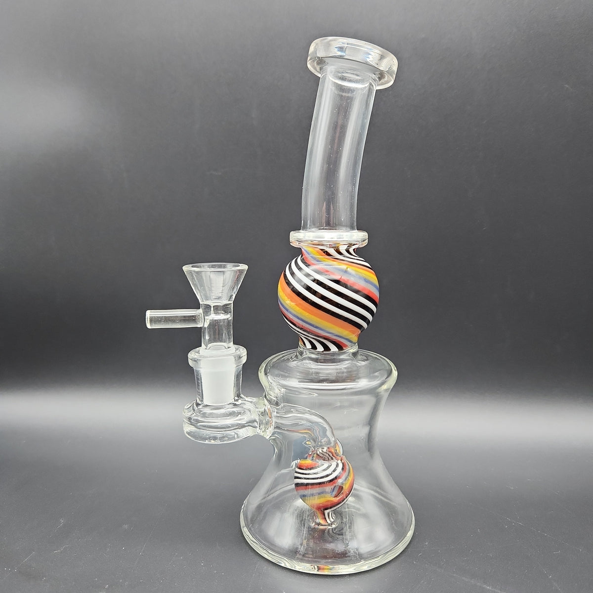 Midnight Glass 7.5" Rainbow Sphere Water Pipe-Avernic Smoke Shop