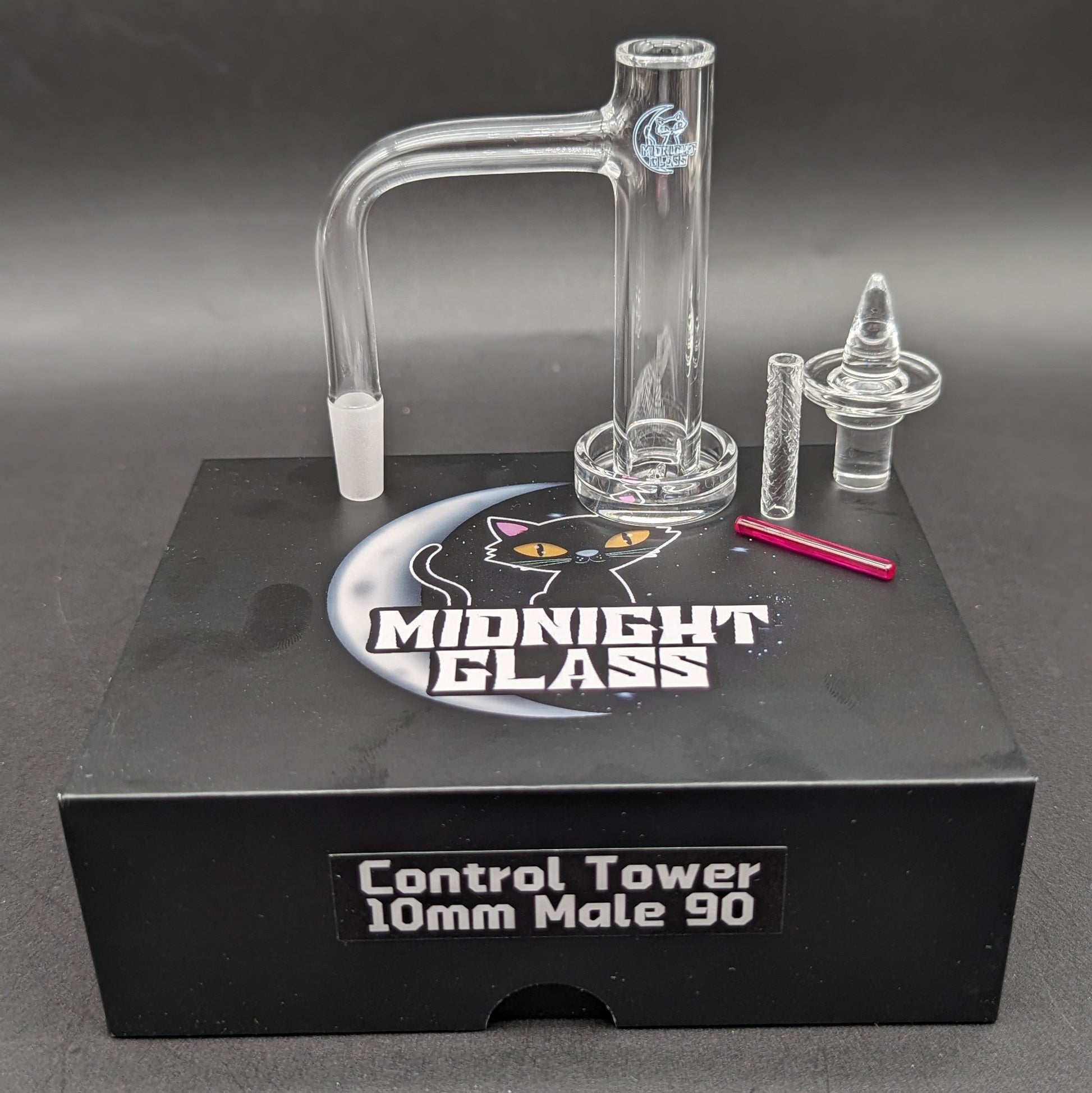 Midnight Quartz 80mm Control Tower Set 10mm-Avernic Smoke Shop