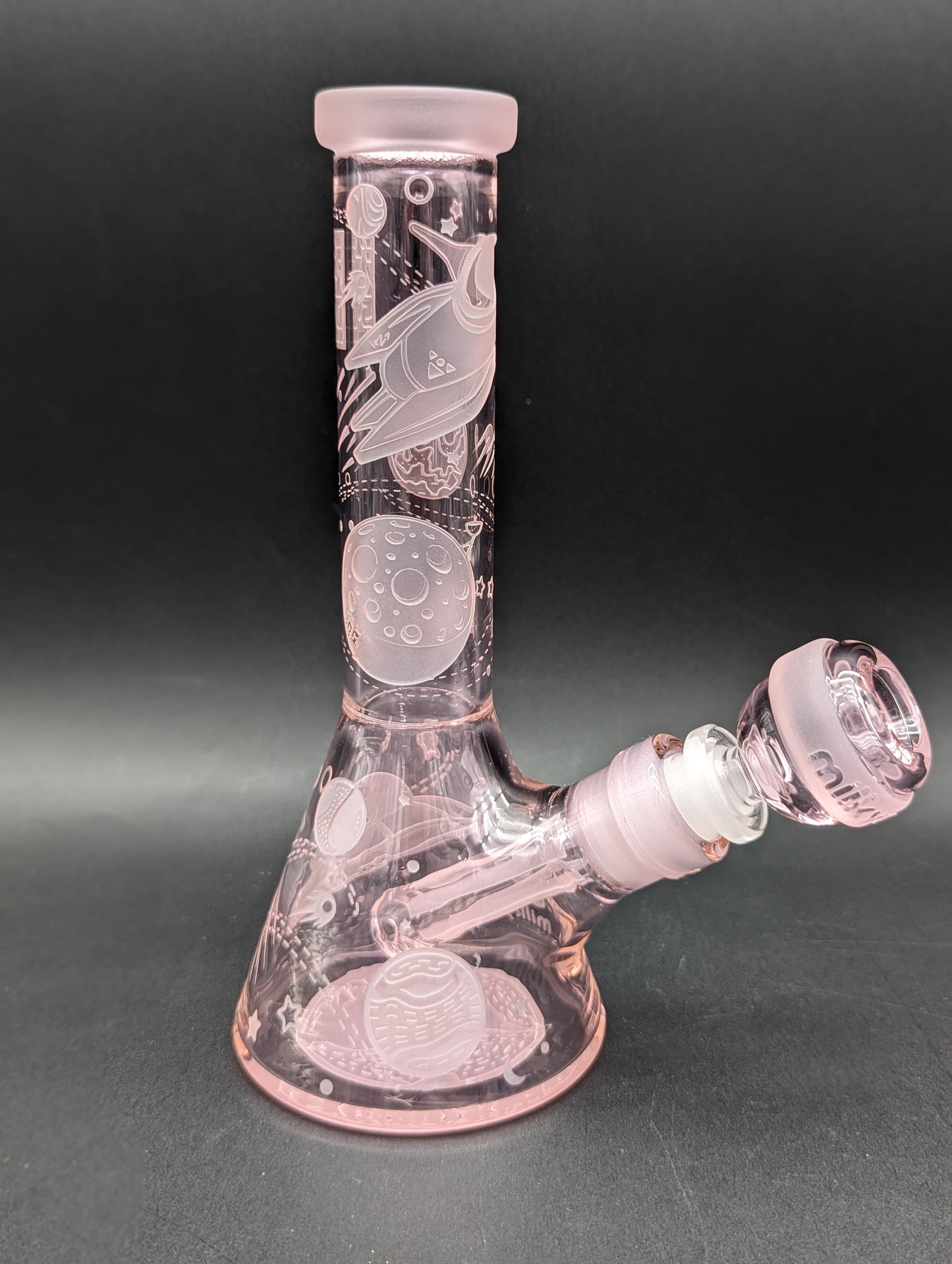 Milkyway Glass Space Odyssey 8" Beaker - Pink
