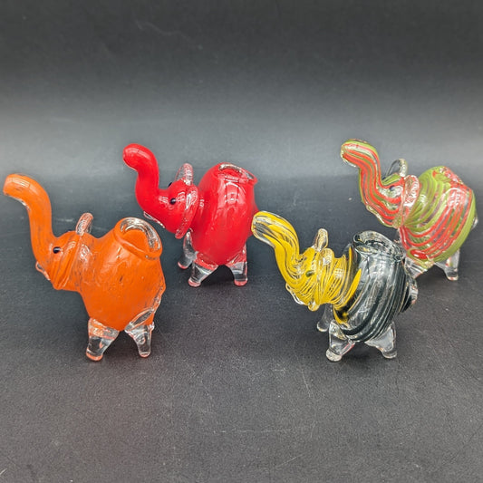 Mini Elephant Hand Pipe - Assorted Colors-Avernic Smoke Shop