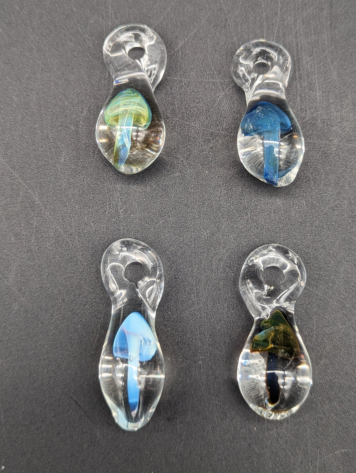 Mushroom Teardrop Pendants - Reading Glass Militia