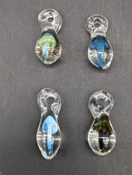 Mushroom Teardrop Pendants - Reading Glass Militia