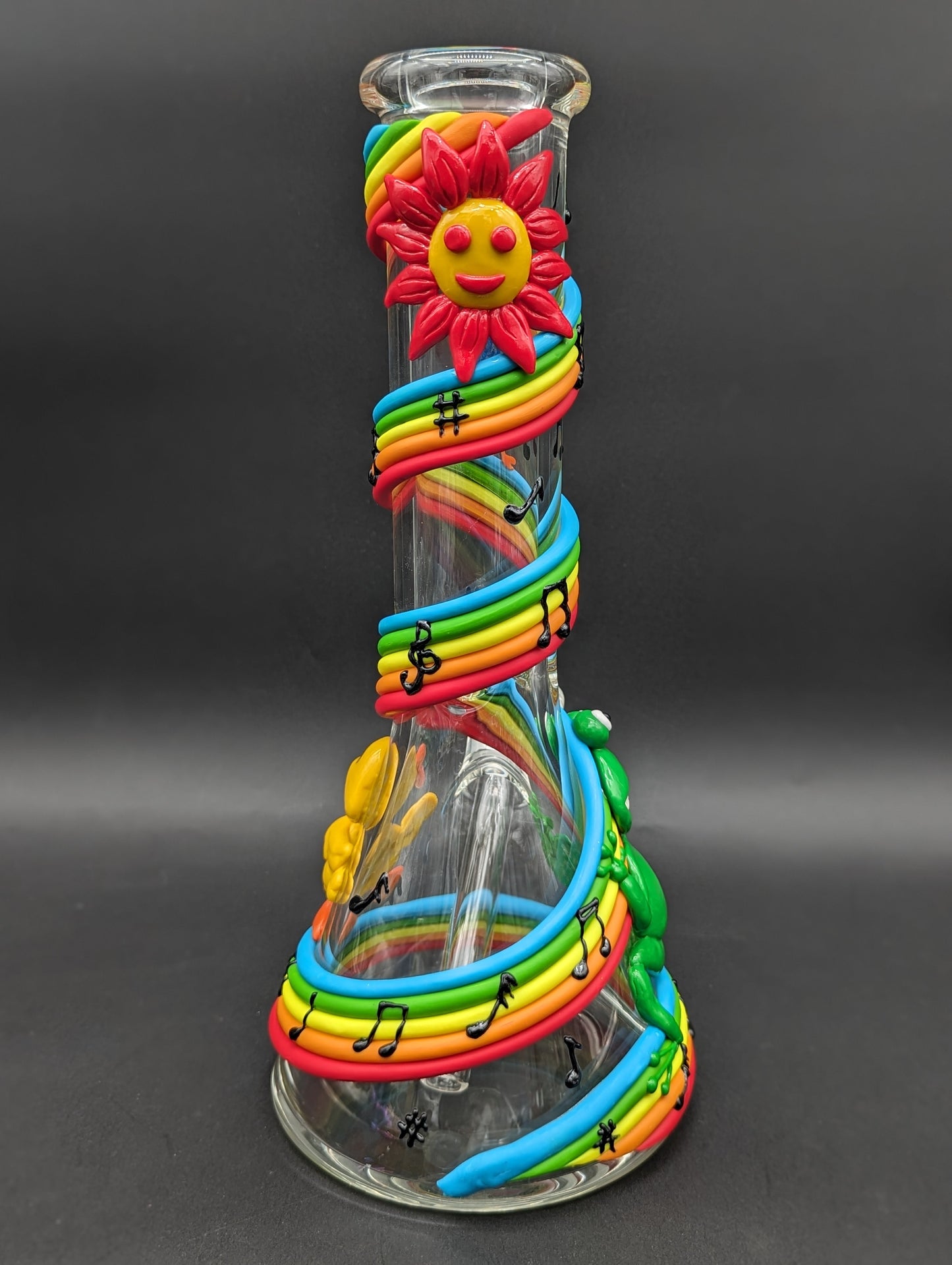 Musical Rainbow 12.5" 3D Beaker Bong