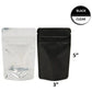 Mylar Bag Glossy Black/Clear - 1/8 (3.5g)-Avernic Smoke Shop